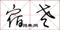 王冬龄宿老草书怎么写