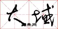 刘少英大域草书怎么写
