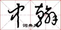 刘少英中翰草书怎么写