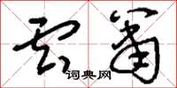刘少英云箫草书怎么写
