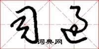 刘少英司过草书怎么写