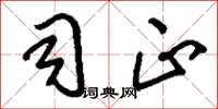 刘少英司正草书怎么写