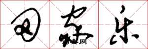 刘少英田家乐草书怎么写