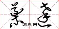 刘少英导达草书怎么写