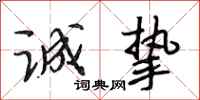段相林诚挚行书怎么写