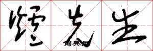 刘少英炉先生草书怎么写