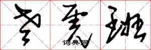 刘少英老虎班草书怎么写