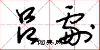 刘少英吕剧草书怎么写