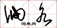 刘少英油水草书怎么写