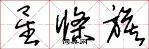 刘少英星条旗草书怎么写