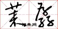 刘少英莱孱草书怎么写