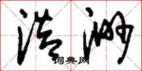 刘少英浩渺草书怎么写