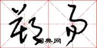 刘少英朔易草书怎么写