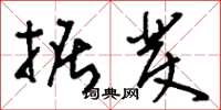 刘少英掘发草书怎么写