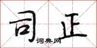 段相林司正行书怎么写