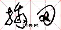 刘少英插田草书怎么写