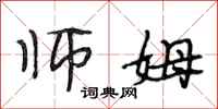 段相林师姆行书怎么写