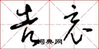 刘少英告哀草书怎么写