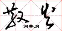 刘少英散火草书怎么写