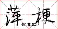 段相林萍梗行书怎么写