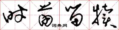 刘少英时苗留犊草书怎么写