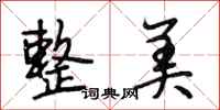 段相林整美行书怎么写
