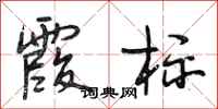 段相林霞标行书怎么写