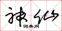 朱锡荣神仙草书怎么写