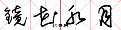 朱锡荣镜花水月草书怎么写