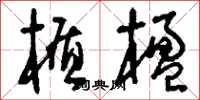 刘少英楯楹草书怎么写