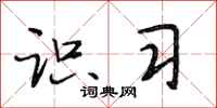 段相林识习行书怎么写