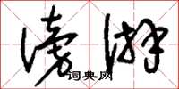 刘少英滂湃草书怎么写