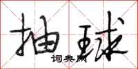 段相林抽球行书怎么写