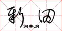 王冬龄新田草书怎么写