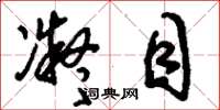 刘少英凝目草书怎么写