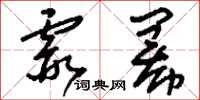 刘少英霞幂草书怎么写