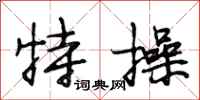 段相林特操行书怎么写