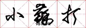 朱锡荣小苏打草书怎么写