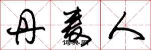 朱锡荣丹麦人草书怎么写