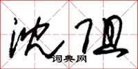 朱锡荣沈阻草书怎么写