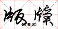 朱锡荣版牍草书怎么写
