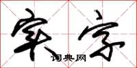 朱锡荣实字草书怎么写