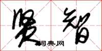 朱锡荣贤智草书怎么写