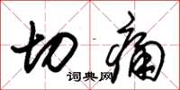 朱锡荣切痛草书怎么写