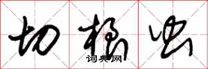 朱锡荣切根虫草书怎么写