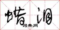 王冬龄蜡泪草书怎么写