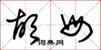 朱锡荣胡母草书怎么写