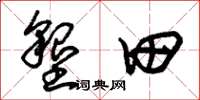 朱锡荣垦田草书怎么写