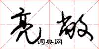 朱锡荣亮敞草书怎么写