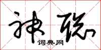 朱锡荣神聪草书怎么写